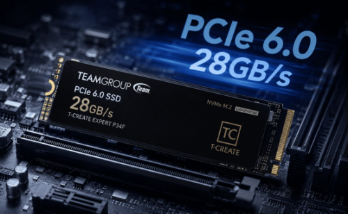 TEAMGROUP T-CREATE P34F PCIe 6.0 NVMe M.2 SSD on motherboard