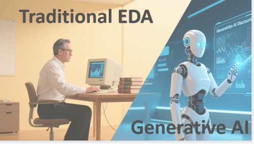 Comparison of traditional EDA vs generative AI chip design